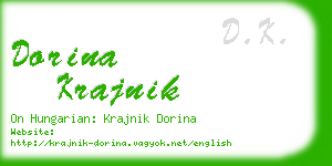 dorina krajnik business card